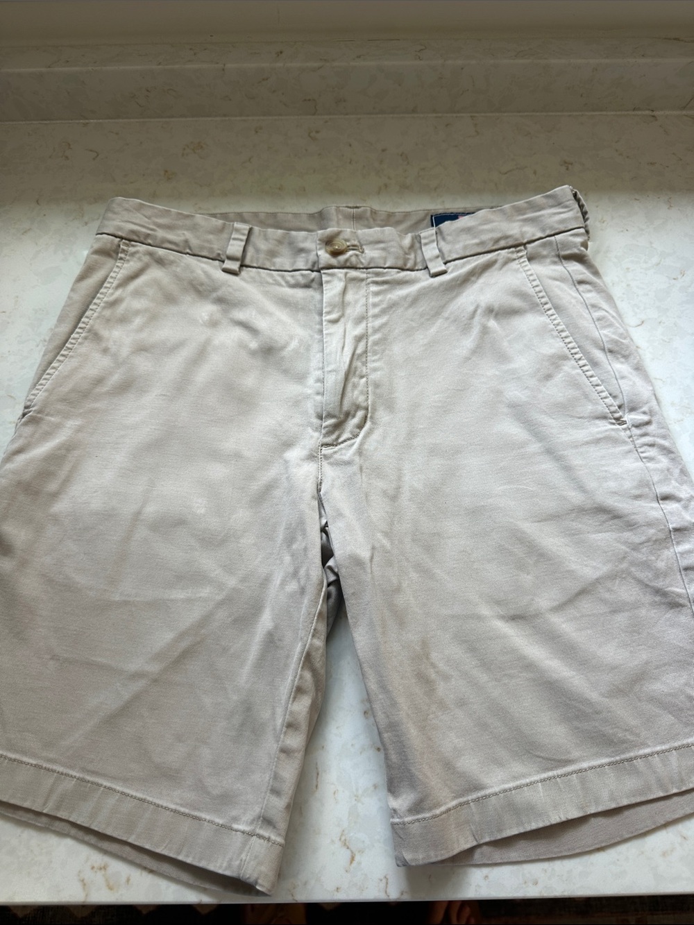 Vineyard Vines Light Beige Flat-Front Men’s Shorts